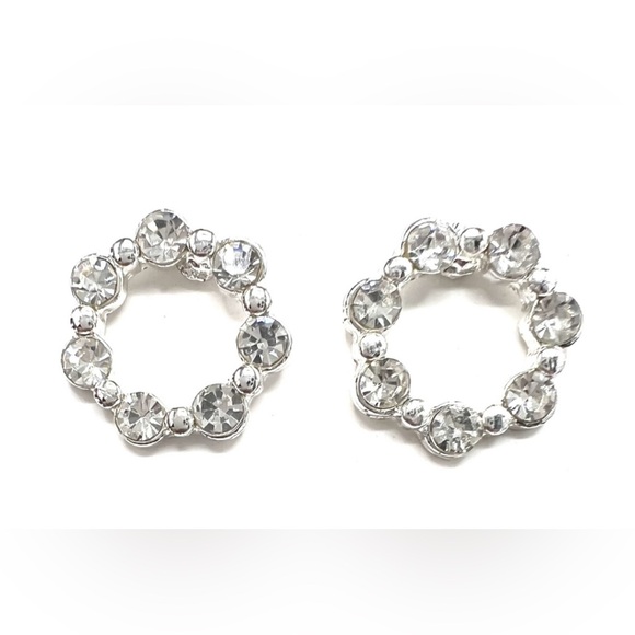Jewelry - Brand New Swarovski Crystal Elements Circle Stud Earrings